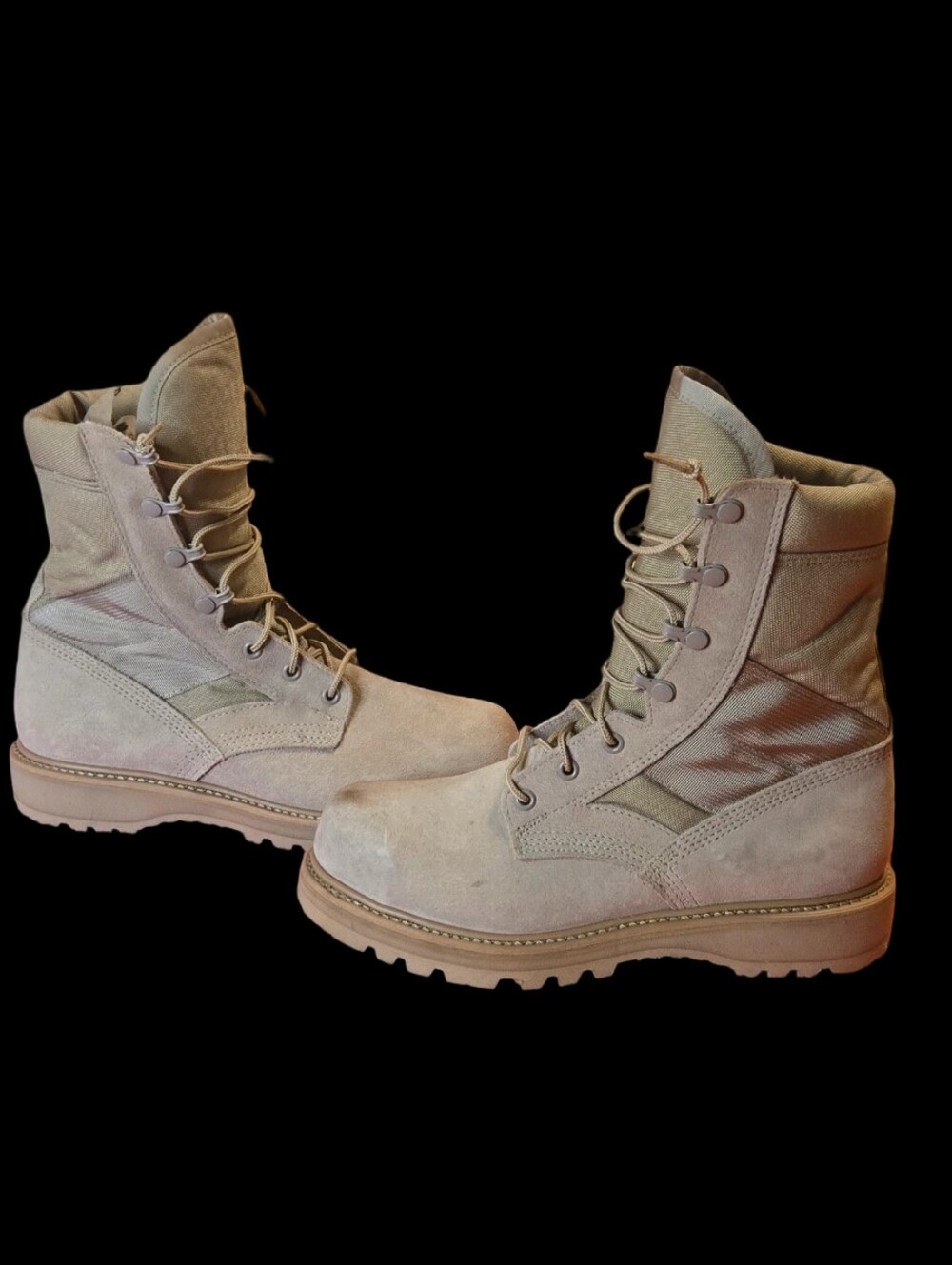 USGI Vibram Desert Tan Steel Toe Combat Boots Size 7R